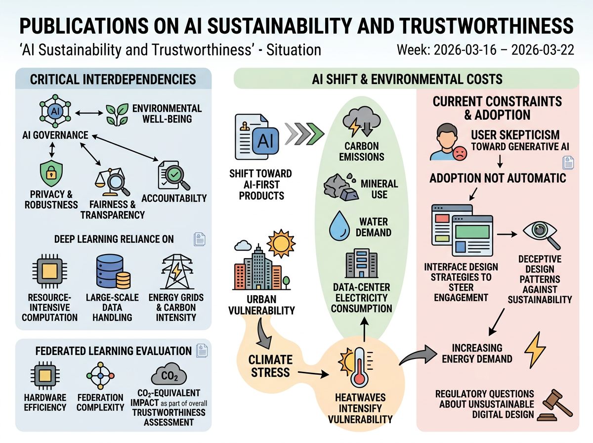 AI Sustainability and Trustworthiness situation infographic