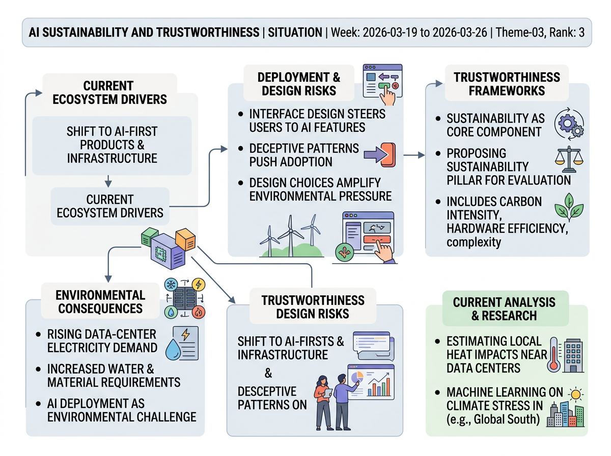 AI Sustainability and Trustworthiness situation infographic