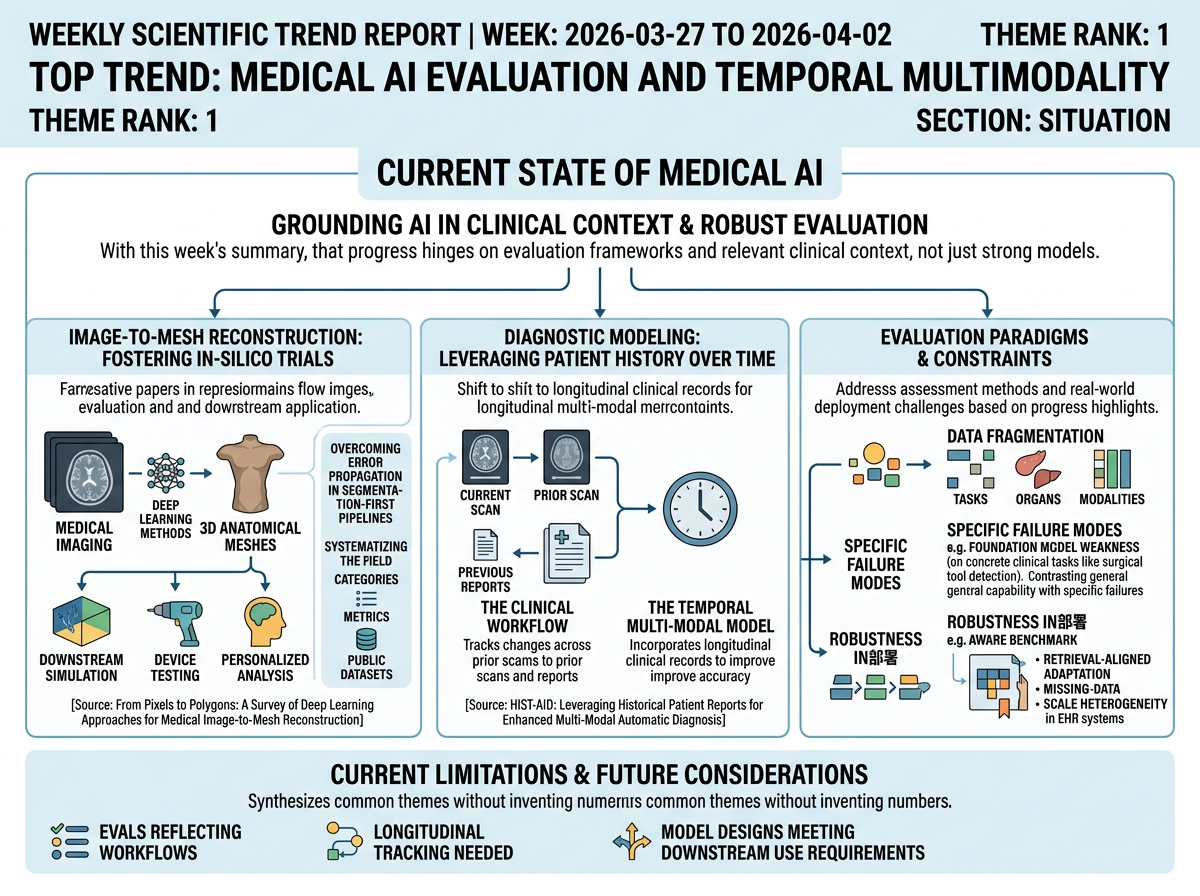 Medical AI Evaluation and Temporal Multimodality situation infographic