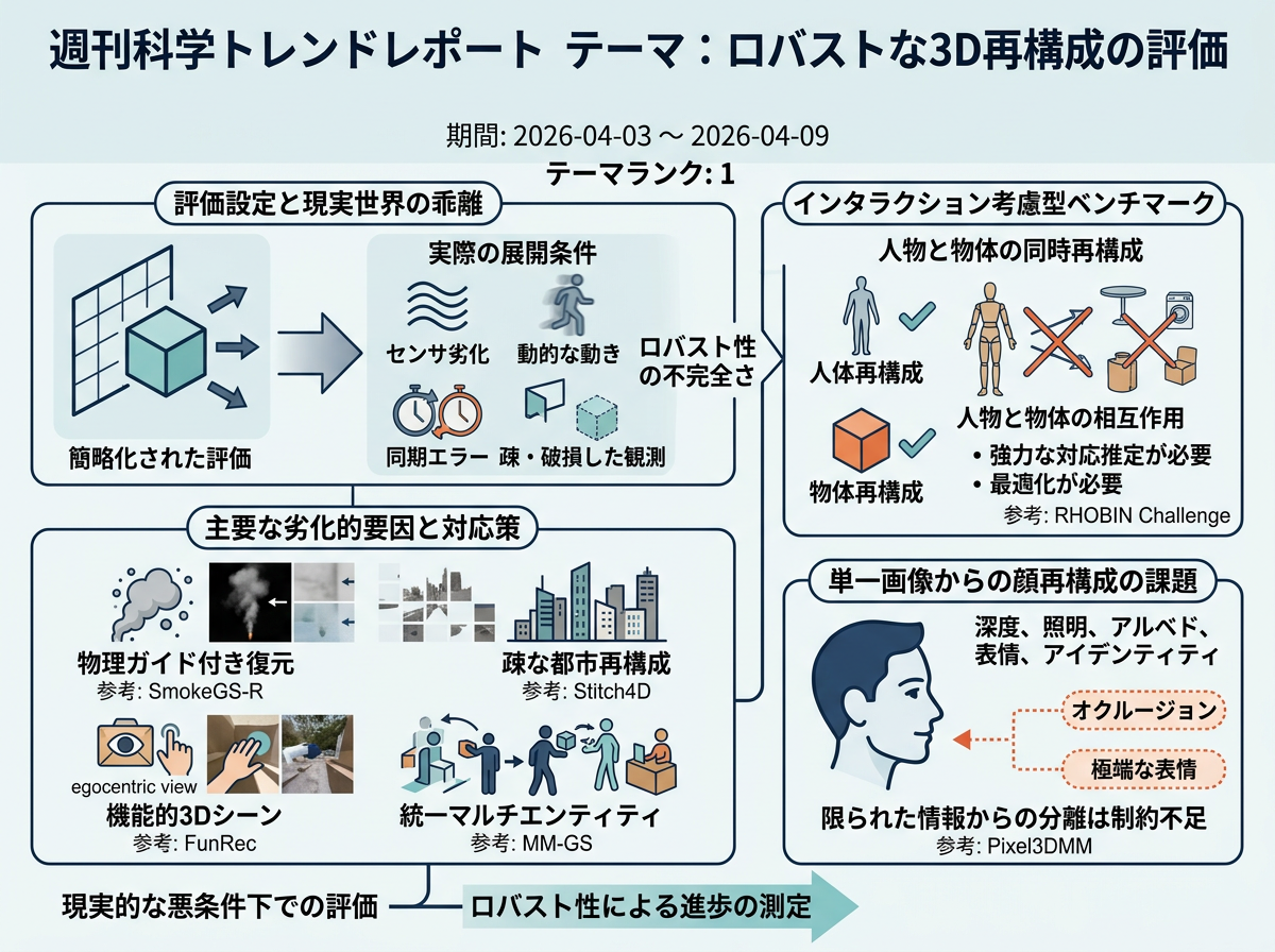 ロバストな3D再構成の評価 の現状インフォグラフィクス