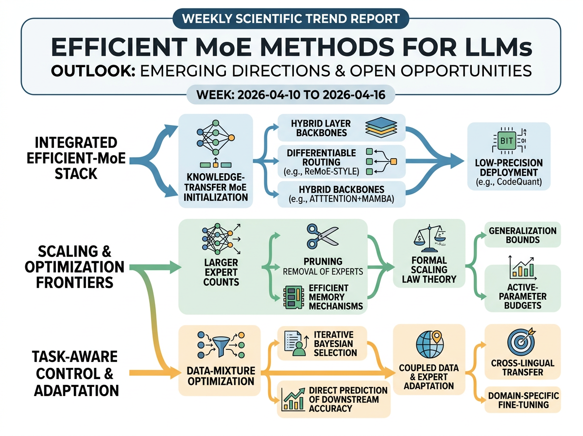 Efficient MoE Methods for LLMs outlook infographic