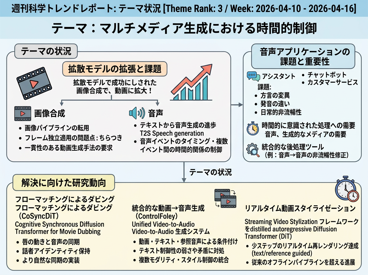 マルチメディア生成における時間的制御 の現状インフォグラフィクス