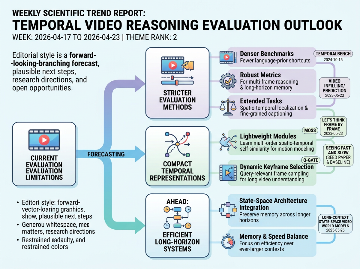 Temporal Video Reasoning Evaluation outlook infographic