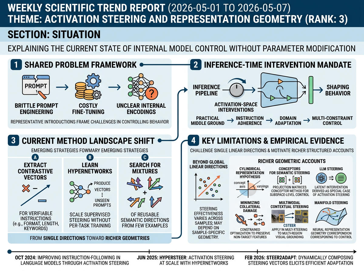 Activation Steering and Representation Geometry situation infographic