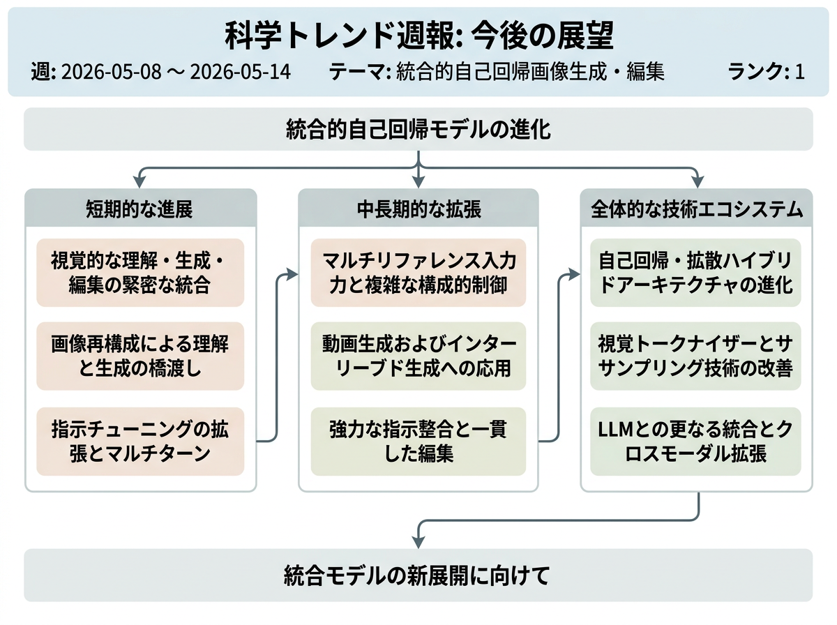 統合的自己回帰画像生成・編集 の展望インフォグラフィクス