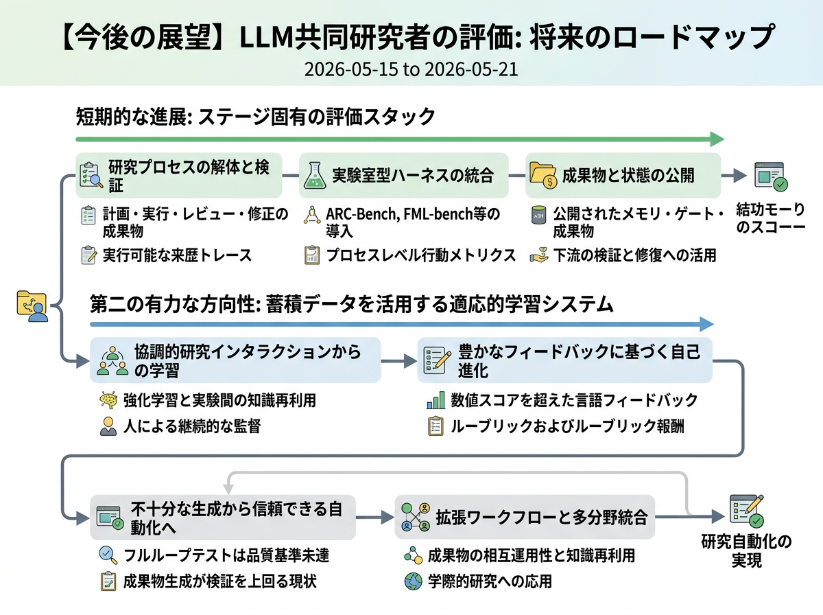 LLM共同研究者の評価 の展望インフォグラフィクス