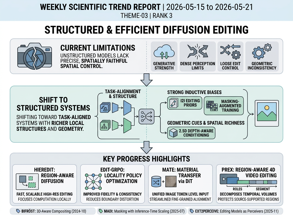 Structured and Efficient Diffusion Editing situation infographic