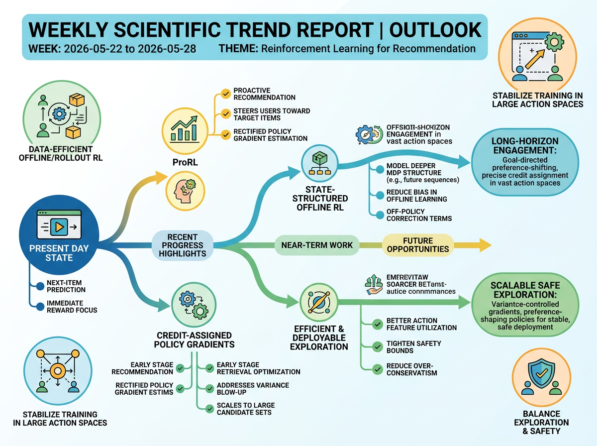 Reinforcement Learning for Recommendation outlook infographic
