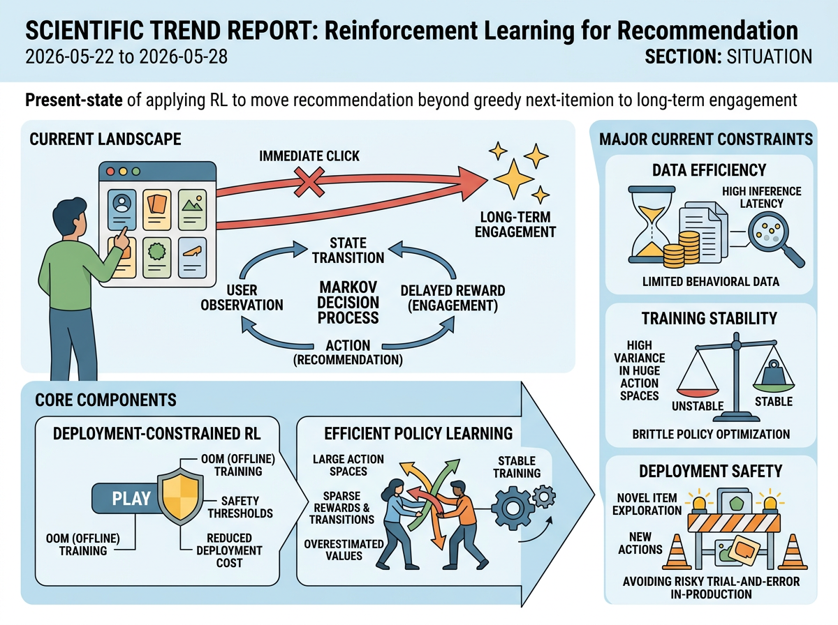 Reinforcement Learning for Recommendation situation infographic