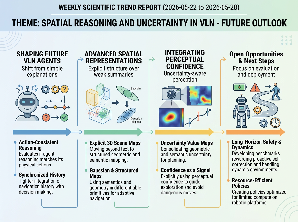 Spatial Reasoning and Uncertainty in Vision-Language Navigation outlook infographic
