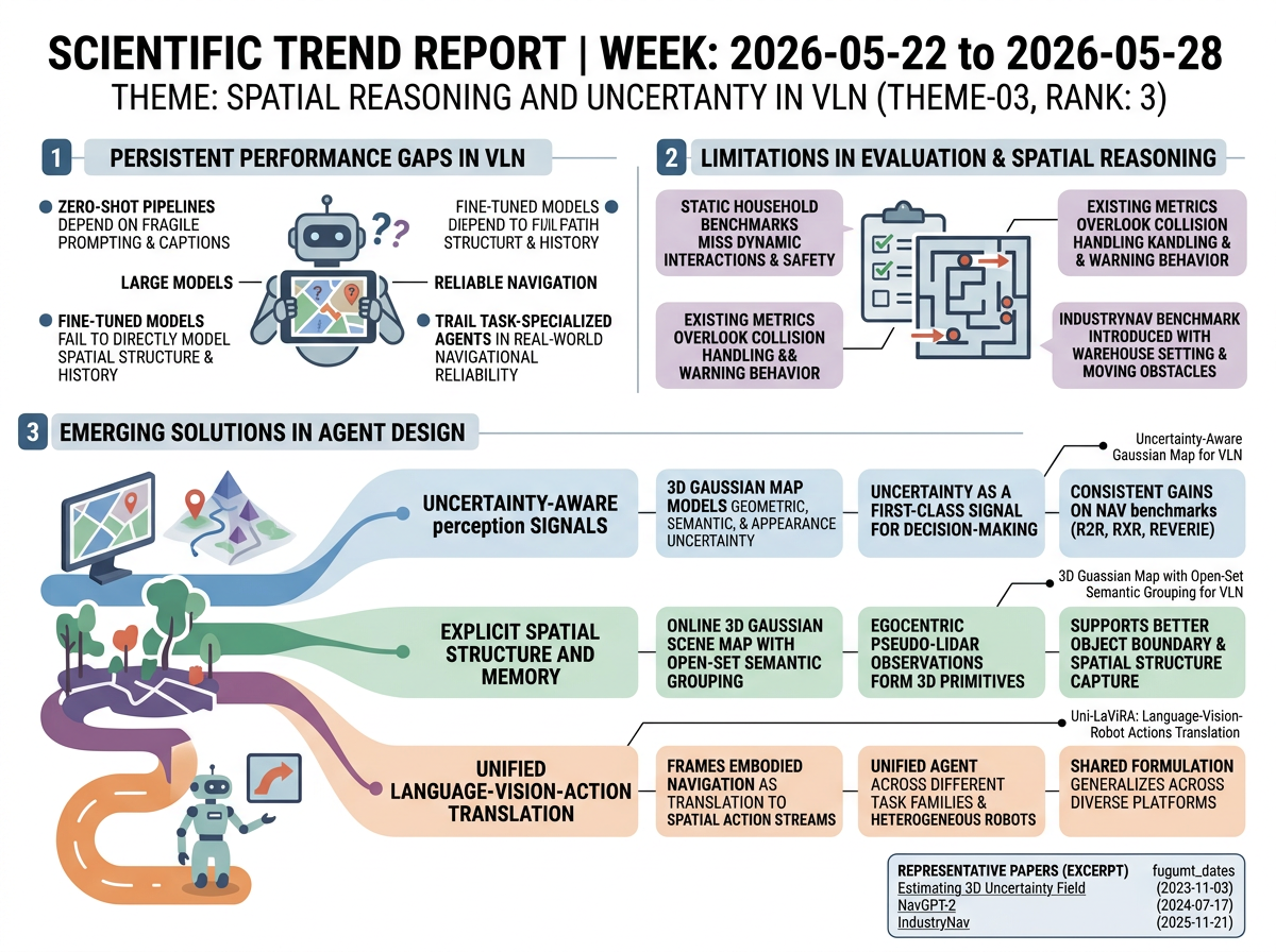 Spatial Reasoning and Uncertainty in Vision-Language Navigation situation infographic