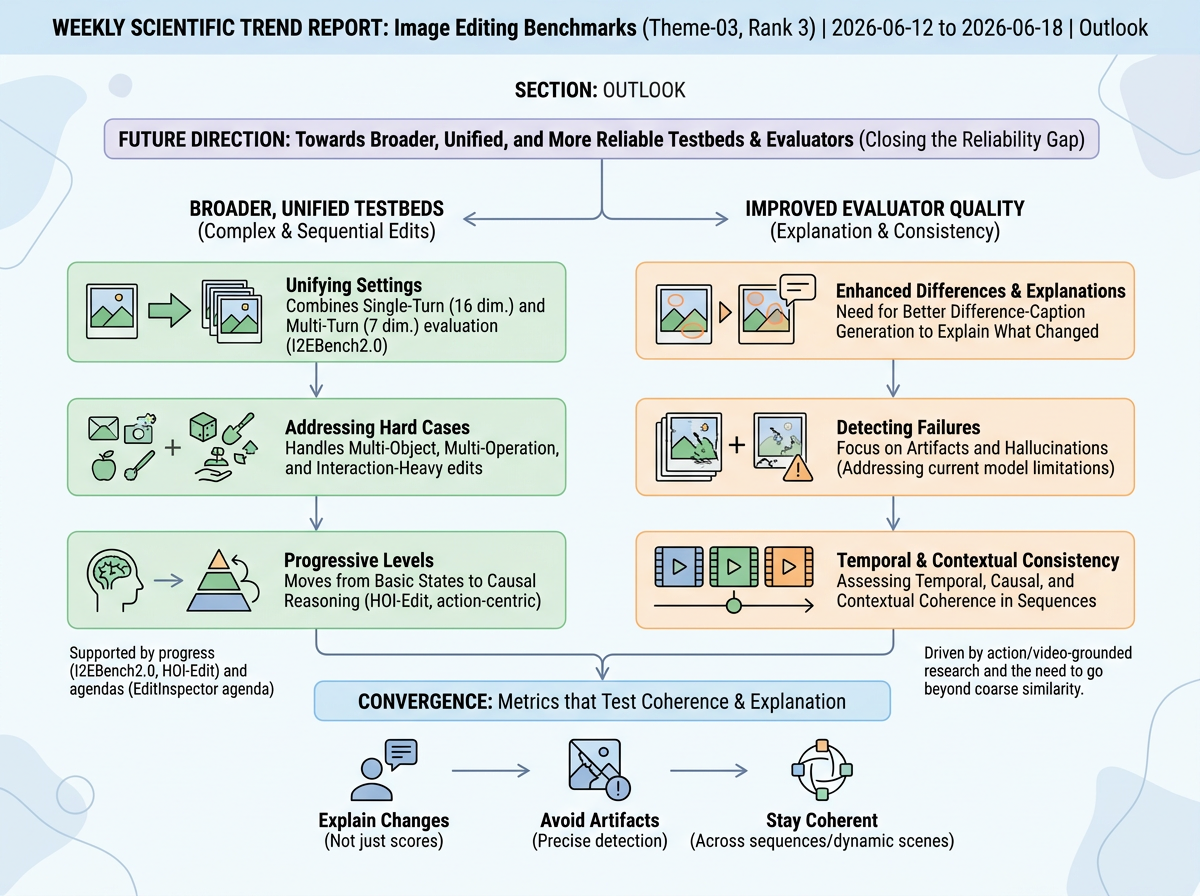 Image Editing Benchmarks outlook infographic