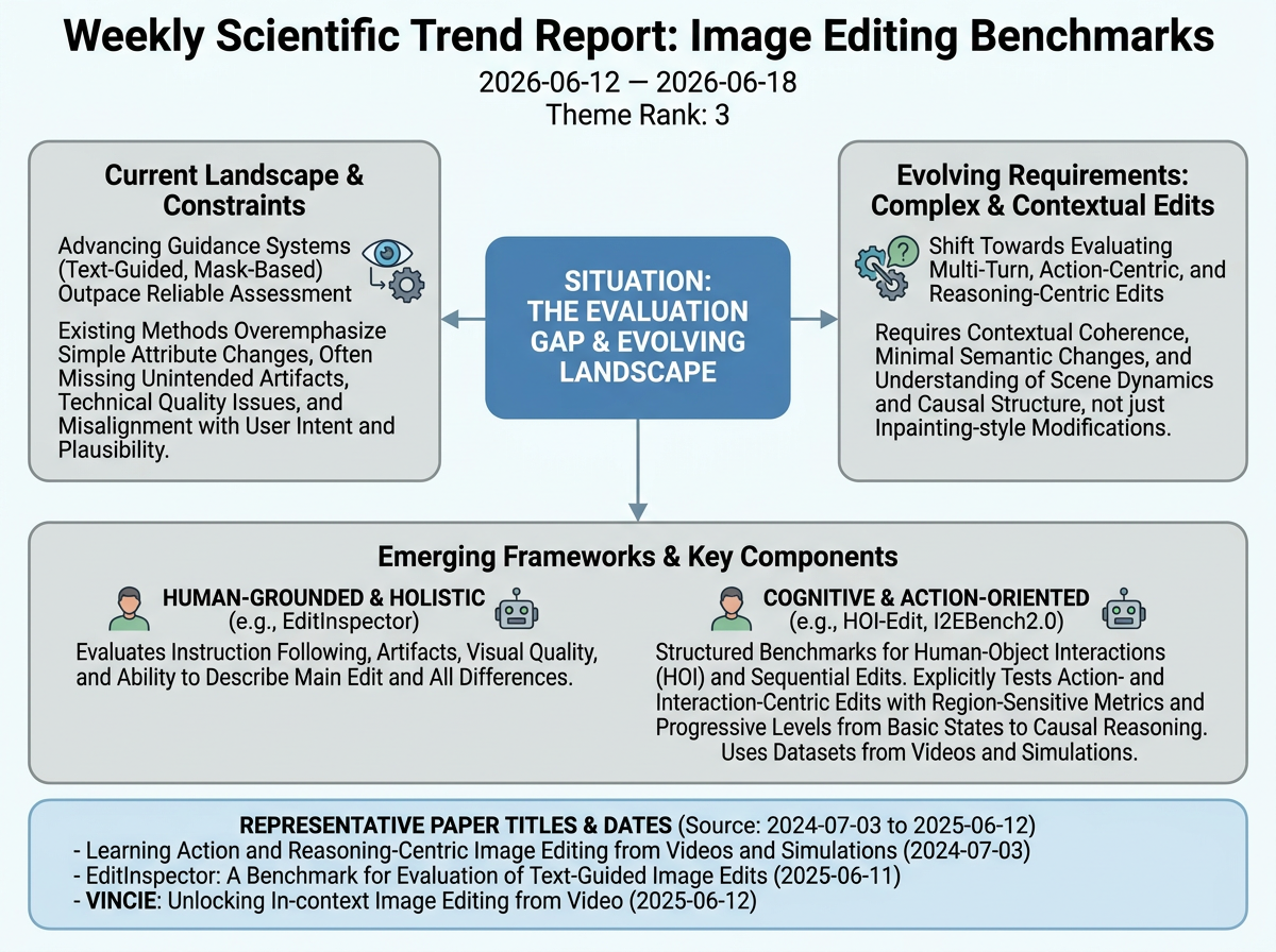 Image Editing Benchmarks situation infographic