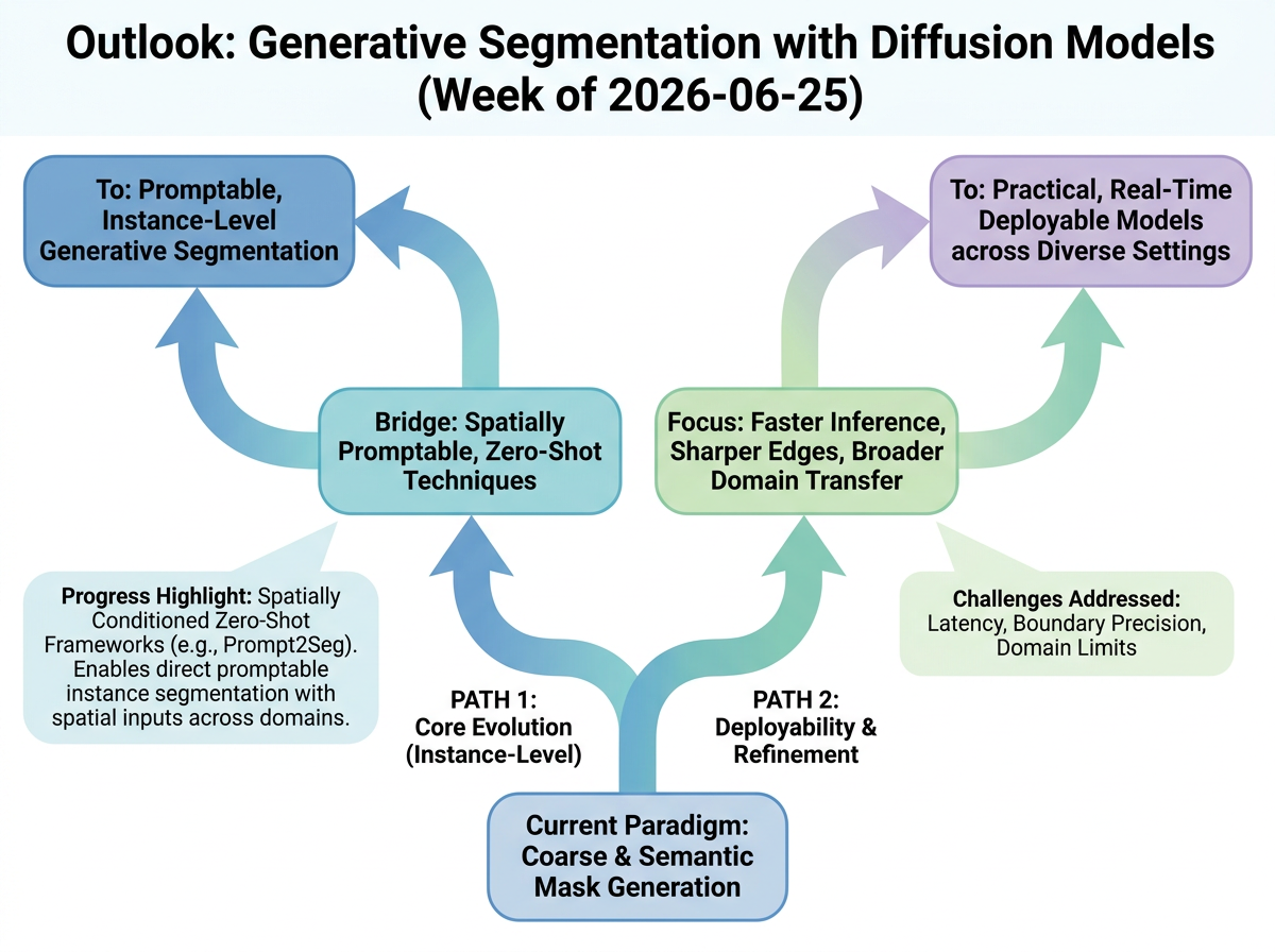 Generative Segmentation with Diffusion Models outlook infographic