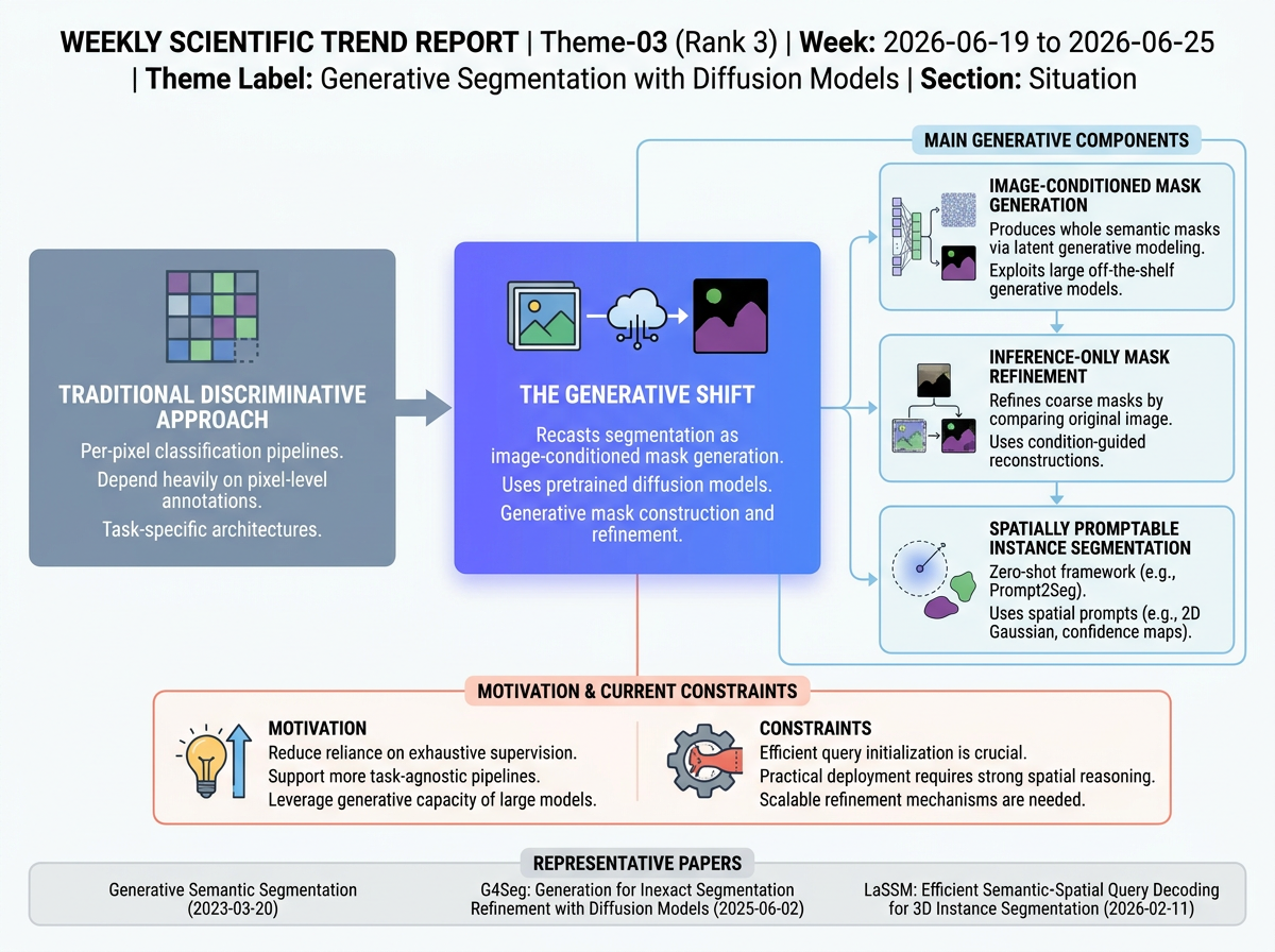 Generative Segmentation with Diffusion Models situation infographic