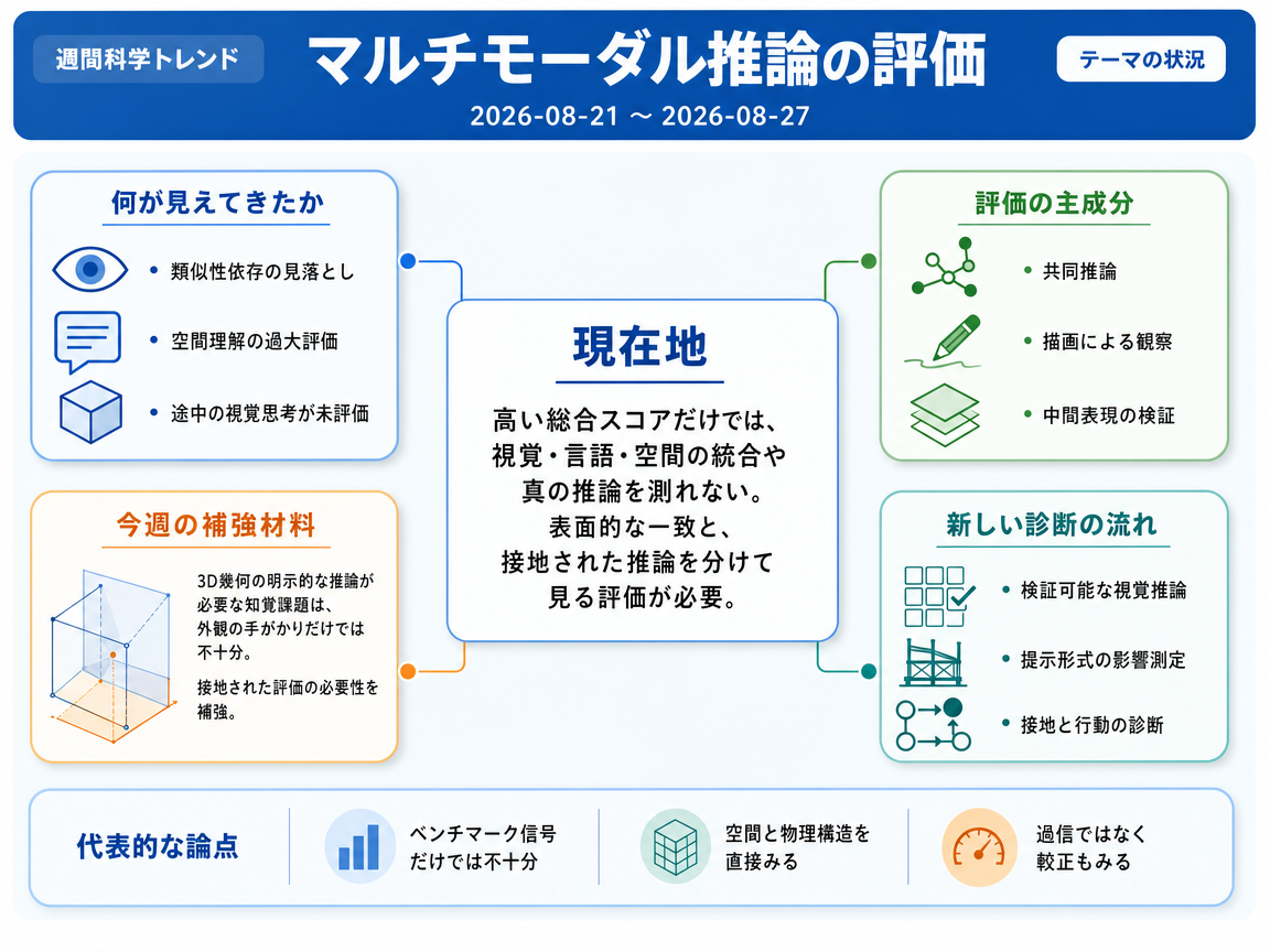 マルチモーダル推論の評価 の現状インフォグラフィクス