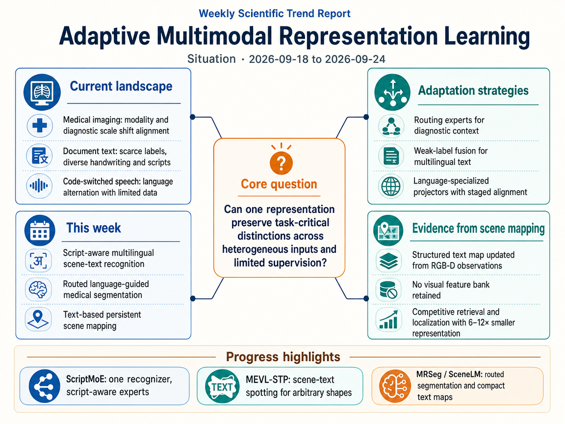 Adaptive Multimodal Representation Learning situation infographic