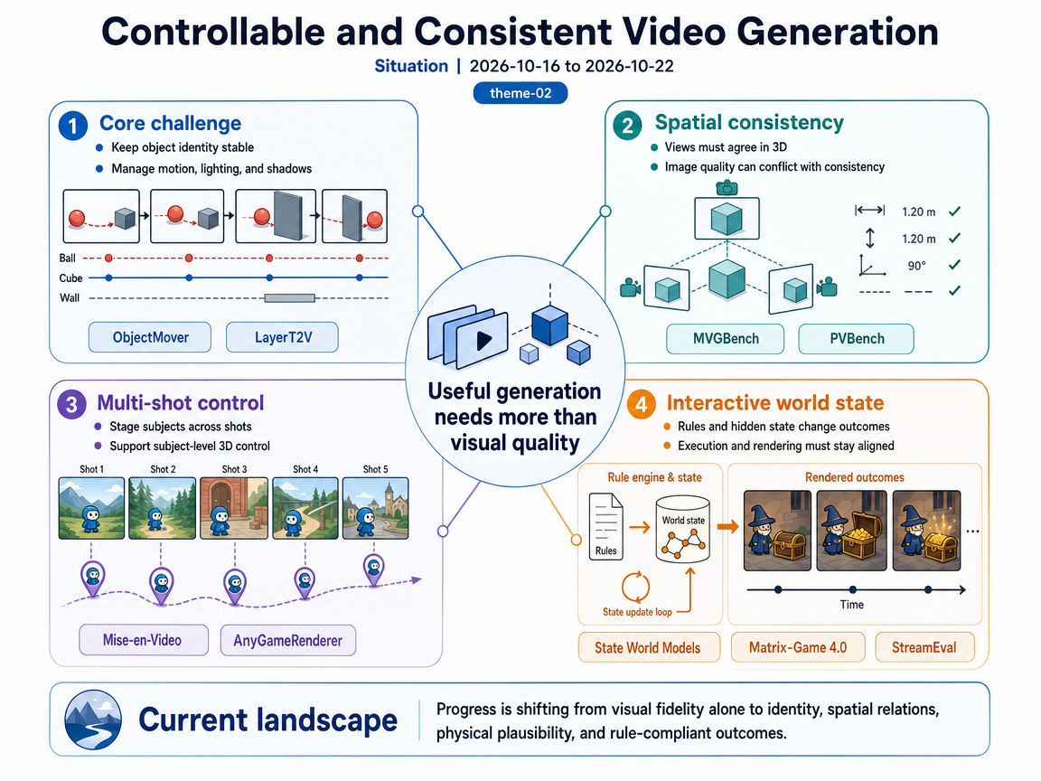 Controllable and Consistent Video Generation situation infographic
